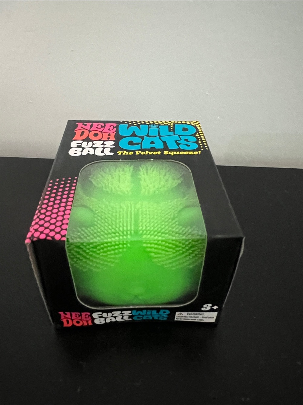 Needoh Wild Cats Fuzz Ball - Green viral toy hard to find squishy